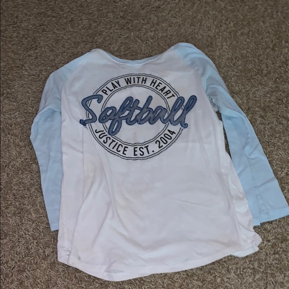 Justice softball top